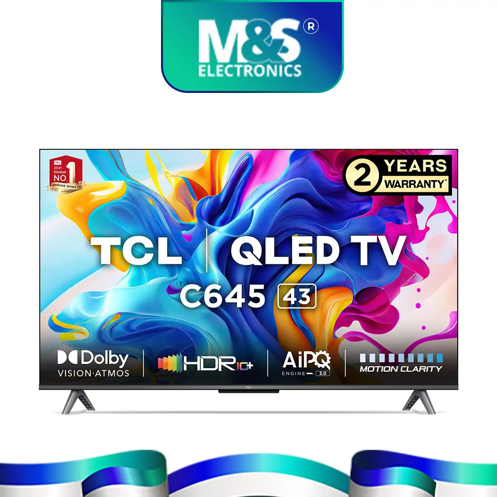 TCL 43C645 43 QLED 4K Google TV I M&S Electronics