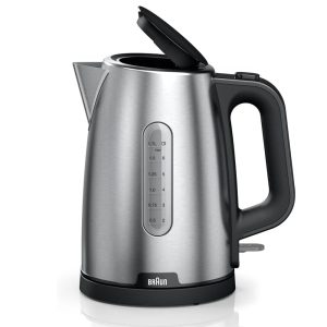 Braun WK1500 BK PurShine 2200 Watts Water kettle, 1.7L Capacity, Black, Stainless Steel