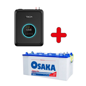 Trion Connect-1201 1000W Inverter UPS + OSAKA Battery HT-270 180 AH 27 Plate, Package TR1OSK-wos
