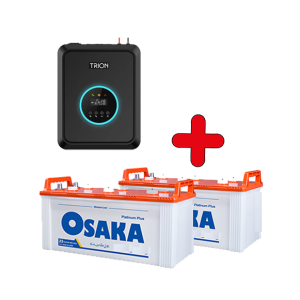 Trion Connect-2201 2000W Inverter UPS + 2- OSAKA Battery HT-270 180 AH 27 Plate