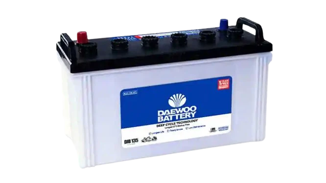 Daewoo DIB 135 100Ah Deep Cycle Battery, Tubular Type