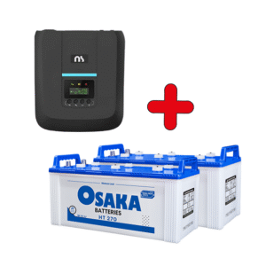 NS Pro 2202a 2000W Inverter UPS + 2 x OSAKA Battery HT-270 180 AH 27 Plate, 6 Hours Backup-cmb2